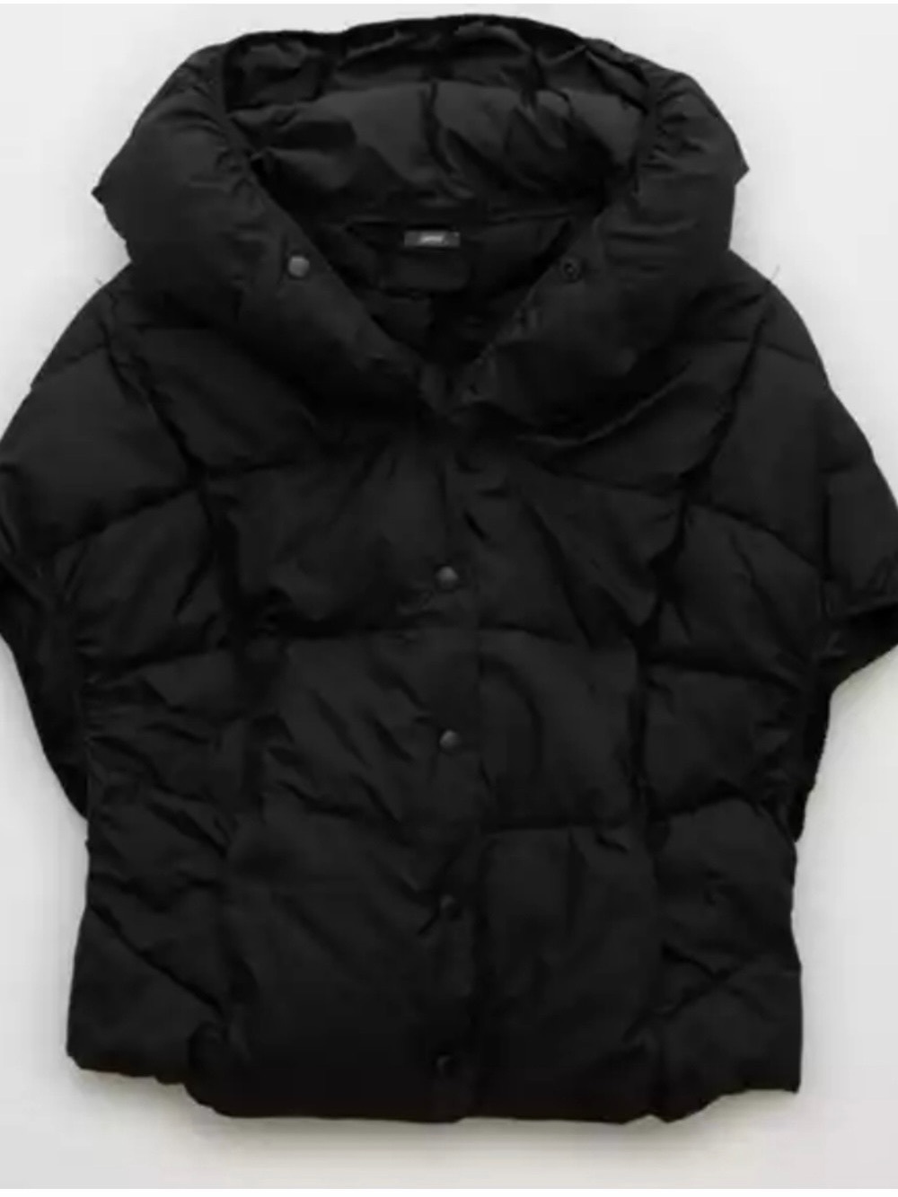 Aerie Black Puffer Bomber Jacket